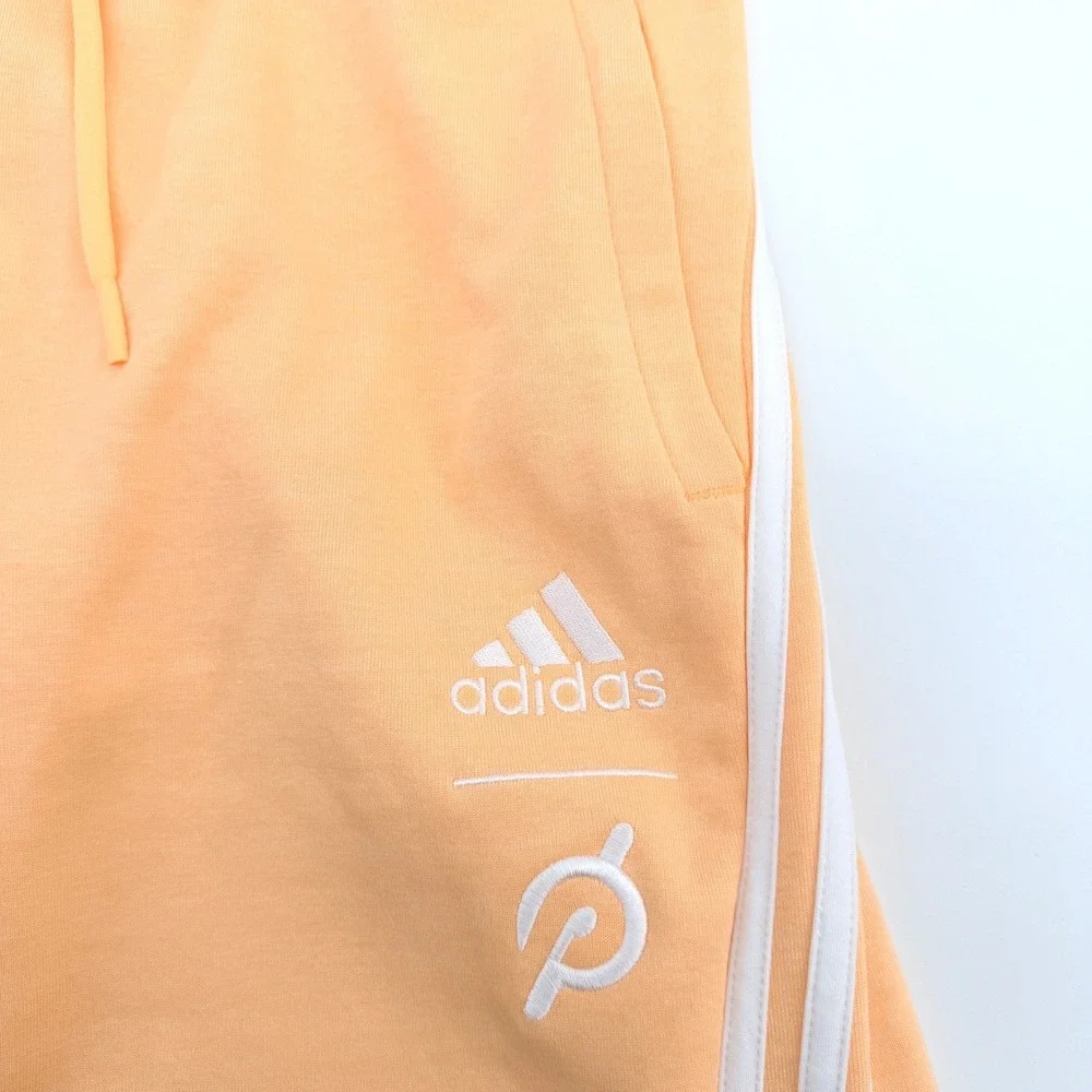 Adidas x Peloton Go Retro Jogger Pants Unisex M Acid Orange 3 Stripe Gym Lounge